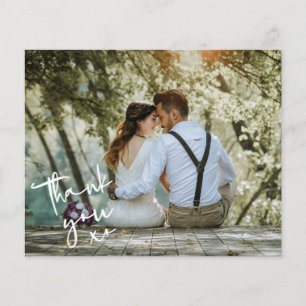 Budget Minimalist XO Photo Thank You Card