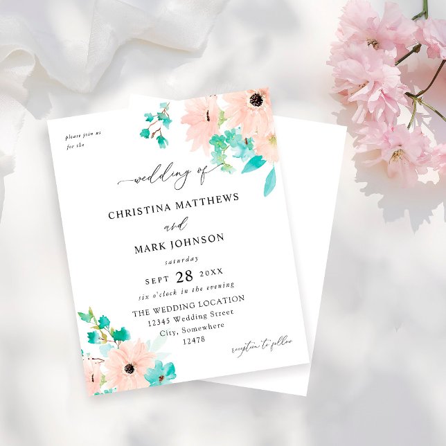 Budget Mint Green & Pink Floral Wedding (Creator Uploaded)