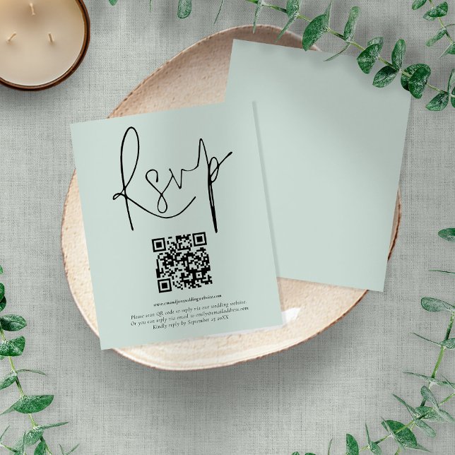 Budget Mint QR Code Script Wedding RSVP (Creator Uploaded)