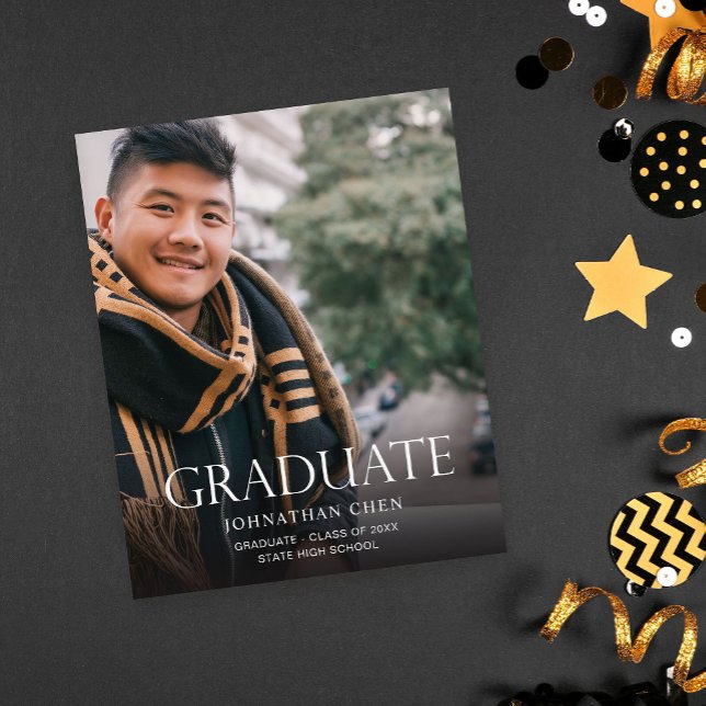 Budget Mod Photo Graduation Party Vertical Dark Flyer (Creator Uploaded)