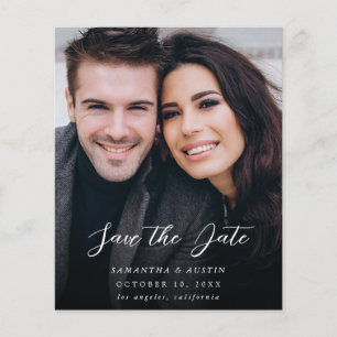 Budget MOD V Photo Elegant Save the Date - Darker Flyer