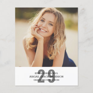 BUDGET Modern 2023 Photo Grad Silver Invitation