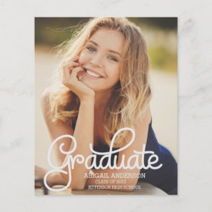 BUDGET Modern 2023 Photo Graduation Announcement Flyer