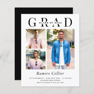Budget Modern 3 Photo Graduation Celebration