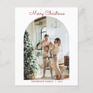 BUDGET Modern 5 Photo Red Merry Christmas Arch