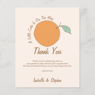 Budget Modern A Little Cutie Orange Baby Shower