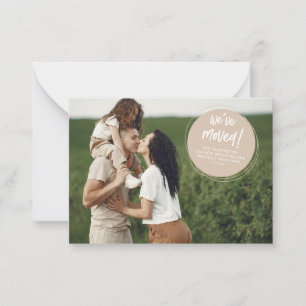 BUDGET Modern Abstract Circles Photo Moving Card