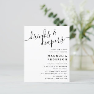 Budget Modern Baby Shower Invitation