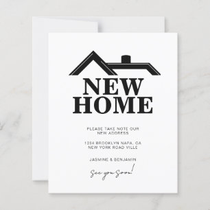 BUDGET Modern Black and White We’ve Moved New Home