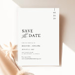 Budget Modern Black & White Wedding Save The Date<br><div class="desc">Announce your love story without breaking the bank! This budget-friendly save the date features a modern script font on a crisp black and white background, letting your love shine through with a touch of sophistication. Easy to personalise with your names and wedding date, it's perfect for couples seeking a chic...</div>
