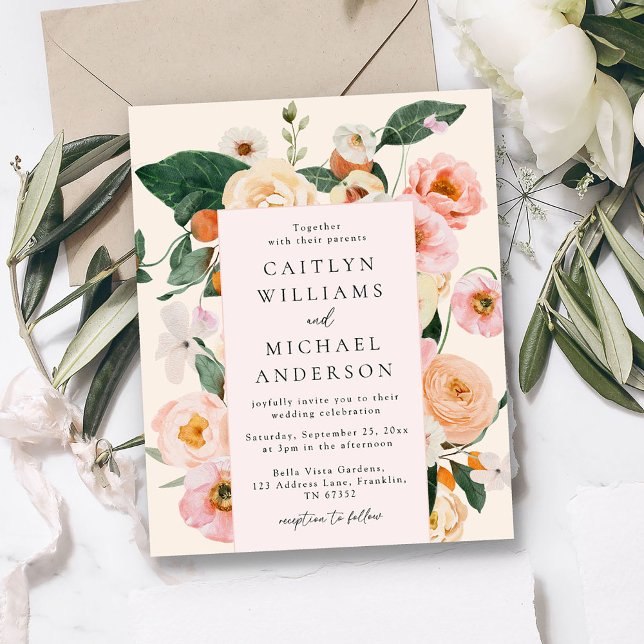 Budget Modern Blush Pink Floral Wedding (Creator Uploaded)