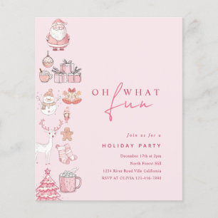 BUDGET Modern Blush Pink Holiday Christmas Party