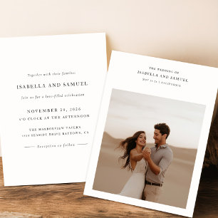 Budget Modern Boho 2 Photo Wedding Invitations
