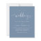 Budget Modern Boho Dusty Blue Photo Wedding Invite