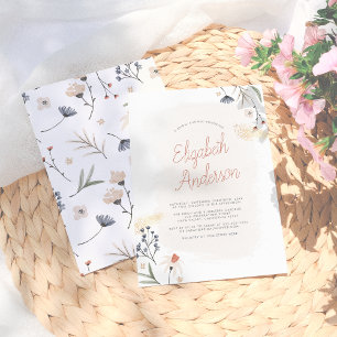 Budget Modern Boho Minimalist Floral Bridal Shower