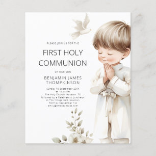 Budget Modern Boy Praying 1st Holy Communion