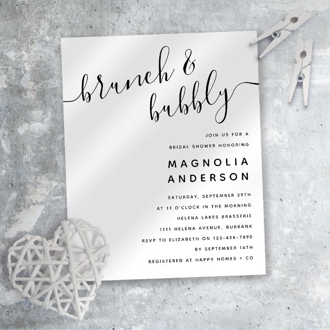 Budget Modern Bridal Shower Invitation (Creator Uploaded)
