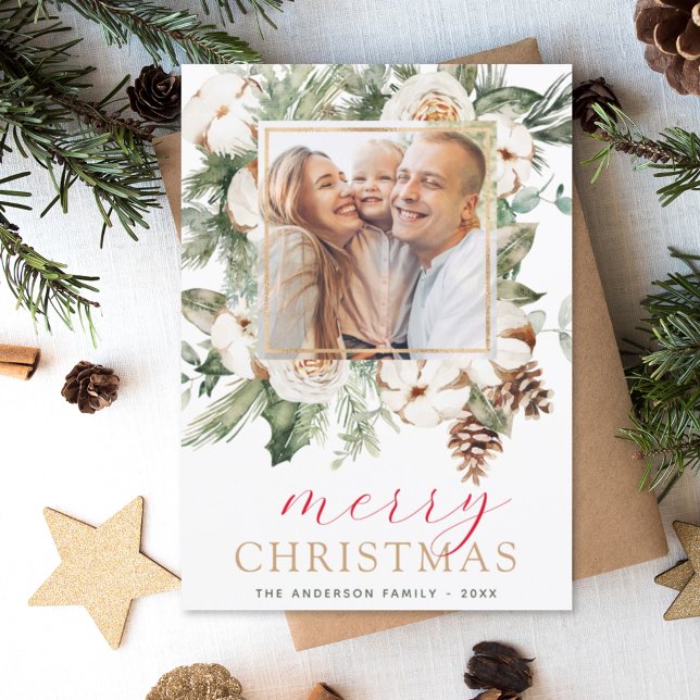 Budget Modern Christmas Photo Card  (Creator Uploaded)