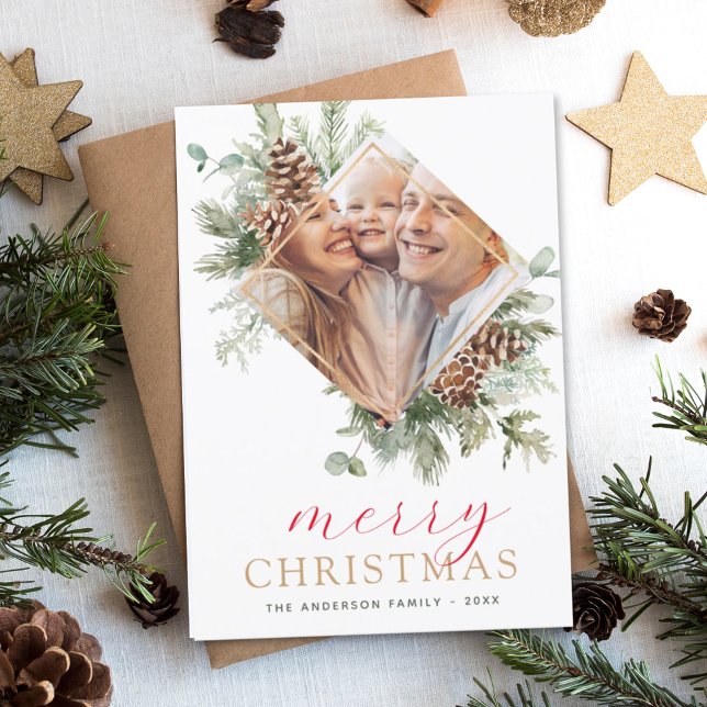 Budget Modern Christmas Photo Card  (Creator Uploaded)