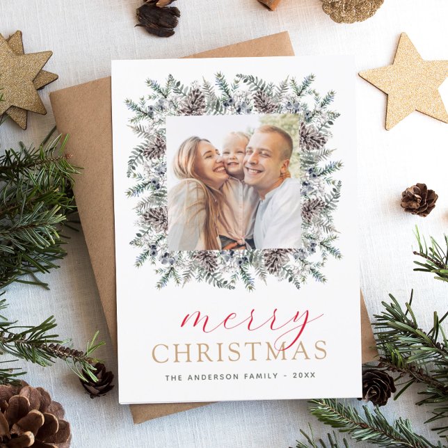 Budget Modern Christmas Photo Card  (Creator Uploaded)
