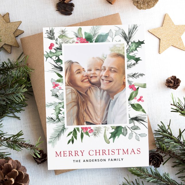 Budget Modern Christmas Photo Card  (Creator Uploaded)