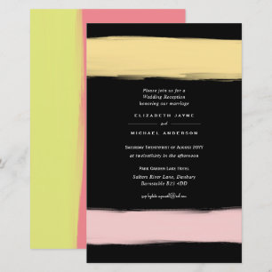 BUDGET Modern Colour Swash Wedding Invite A9