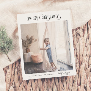 Budget Modern Deco Merry Christmas Holiday Photo