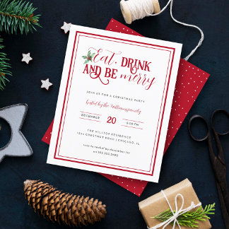 Budget Modern Eat Drink Be Merry Christmas Party