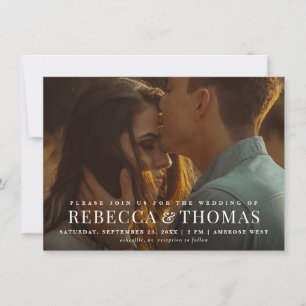 Budget Modern Elegant Photo Wedding Invitation