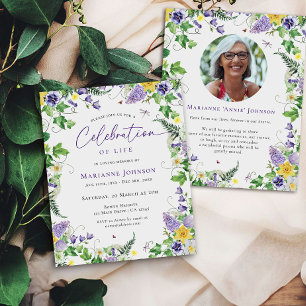 Budget Modern Floral Celebration of Life Funeral