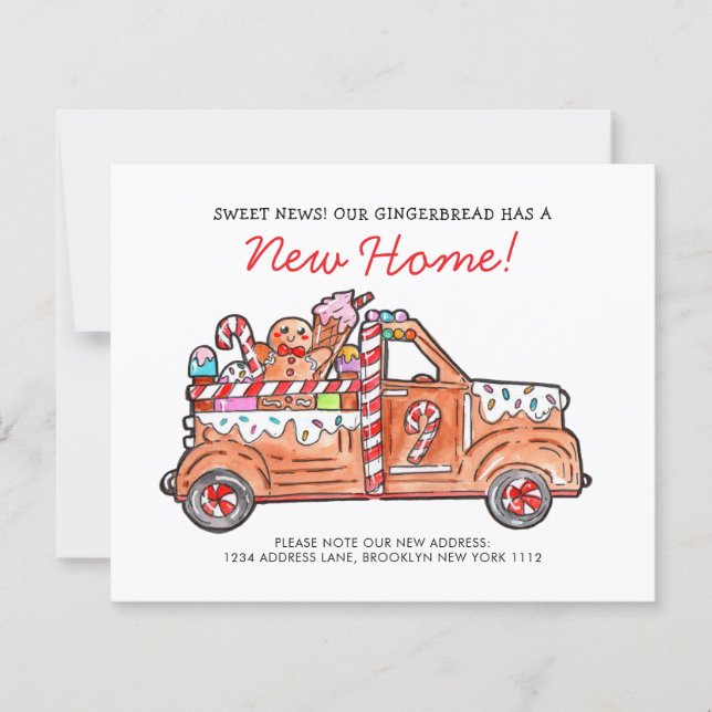 BUDGET Modern Gingerbread Truck Sweet News Moving (Front)