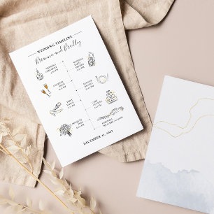 Budget Modern Icon Wedding Itinerary Program