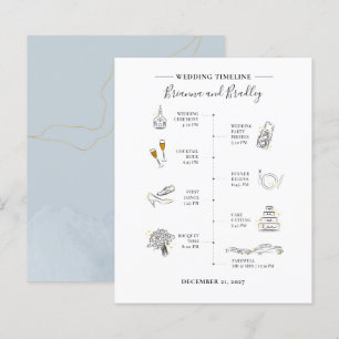 Budget Modern Icons Wedding Itinerary Program