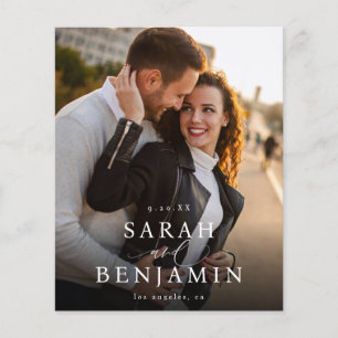 Budget Modern M Photo Vertical Chic Save the Date Flyer