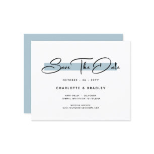 Budget Modern Minimalist Script Save The Date
