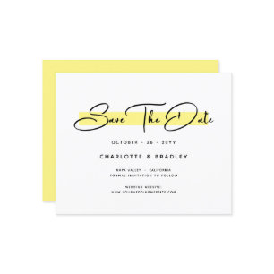 Budget Modern Minimalist Script Save The Date
