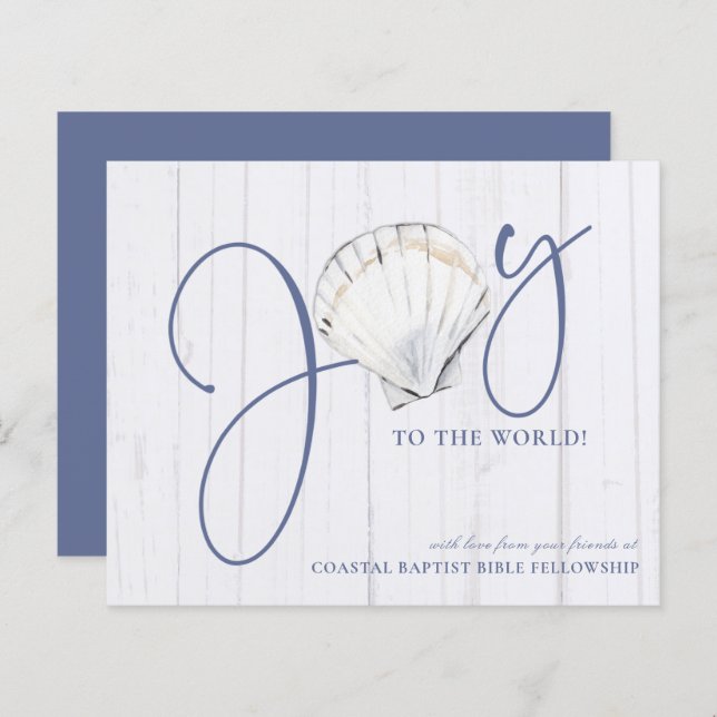 Budget Modern Nautical Christmas Joy Holiday (Front/Back)