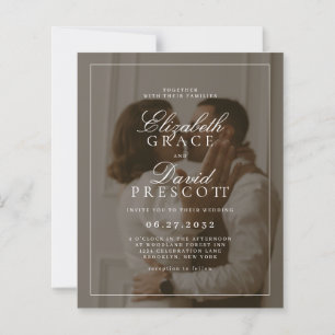 BUDGET Modern Old Money Photo Overlay Wedding