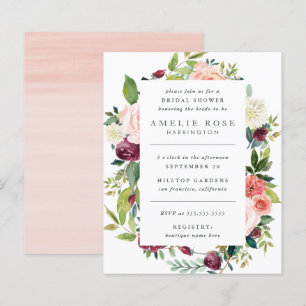 Budget Modern Peonies & Roses Wreath Bridal Shower