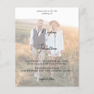 Budget Modern Photo 11 Vertical Wedding Flyer