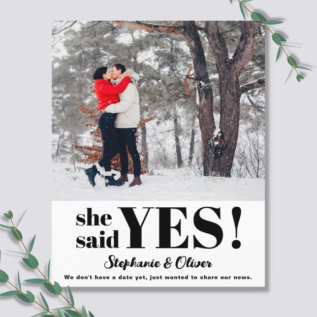 Budget Modern Photo Engagement Announcement Card (Creator Uploaded)