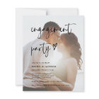Budget Modern Photo Engagement Party Invitation 