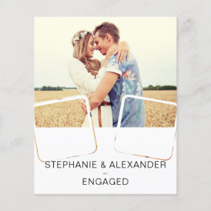 Budget Modern Photo Engagement Party Invitation