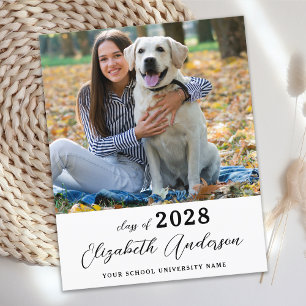 Budget Modern Photo Graduation Invitation