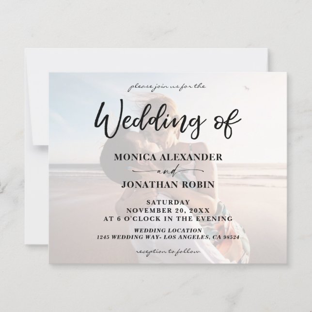 Budget Modern Photo Horizontal 2 Wedding (Front)