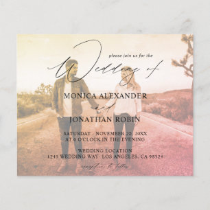 Budget Modern Photo Horizontal 4 Effect Wedding Flyer