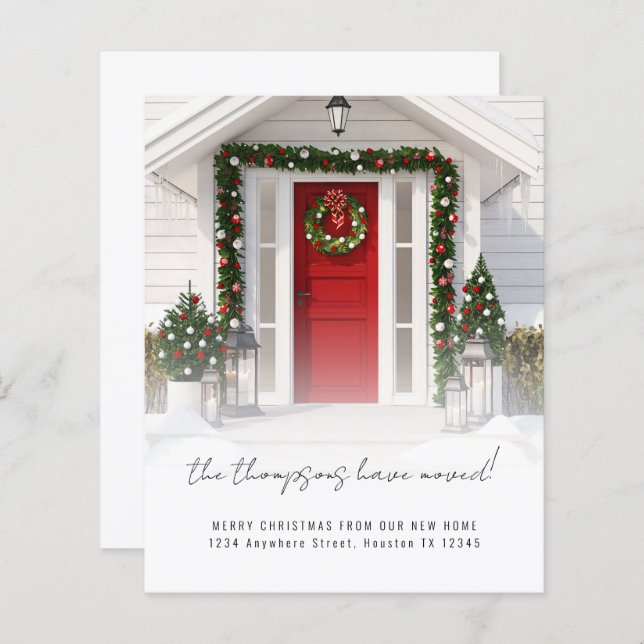 BUDGET Modern Photo Merry Christmas New Home (Front/Back)