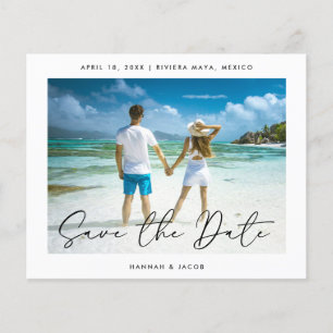 Budget Modern Photo Save the Date Flyer