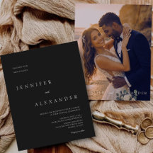 Budget Modern Photo Wedding Invitation