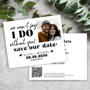 Budget modern photo wedding save the date